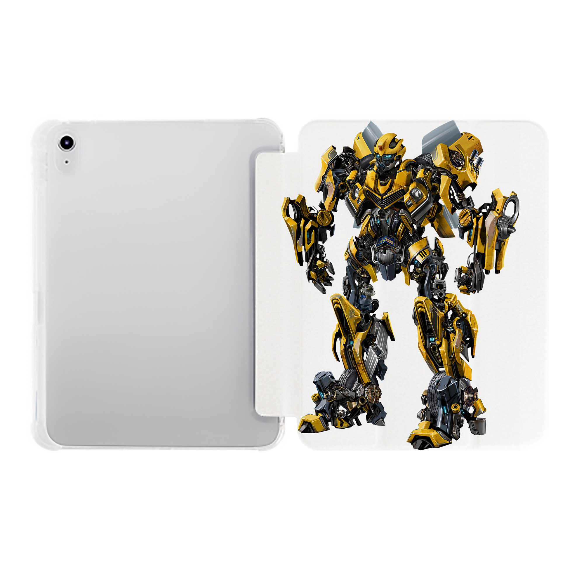 （画像用） Transformers トランスフォーマー IPad ケース ペン収納付き 三つ折りスタンド PUレザー×シリコン 対応機種9.5/10.5/10.9インチ
